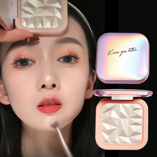 正品】爆闪生姜高光修容盘一体脸部提亮卧蚕腮红三合一眼影鼻影粉