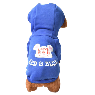 宠物比熊雪纳瑞小型犬泰迪小狗狗衣服秋冬装潮牌两脚衣卫衣