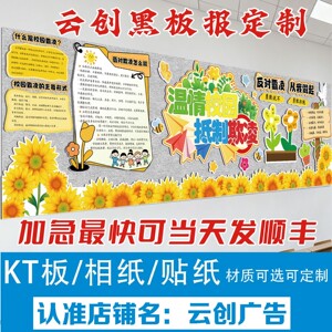 防止欺霸凌黑板报装饰墙贴心理健