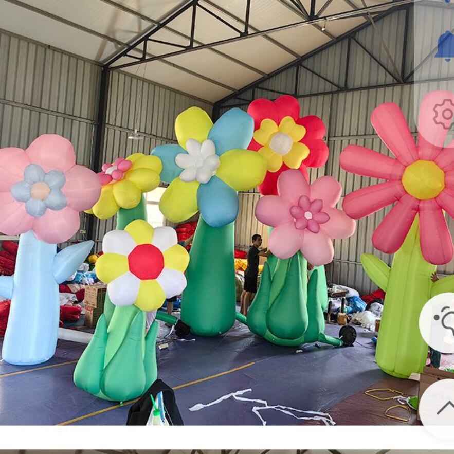 充气花朵气模定制网红打卡拍照道具商场美陈装饰布置气球活动模型图片