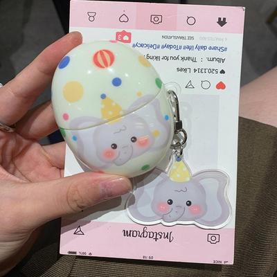 适用华为freebuds5保护壳freebudsPro3硅胶6i软壳freebuds5i蓝牙耳机套freeclip可爱大象pro4挂件4/4e代se3