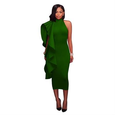 sexy cocktail dresses jewel neck cascading ruffles length
