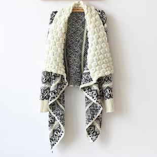 pattern bubble collar coat geometric product sweater jacket