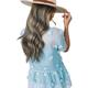 embroidered Womens holiday pompadour translucent