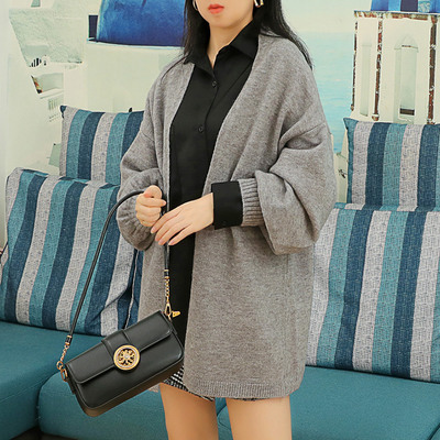 宽松软糯百搭针织开衫毛衣外套