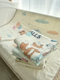 秋冬加厚A类纯棉六层纱布盖毯新生儿浴巾宝宝吸汗春秋盖被婴儿