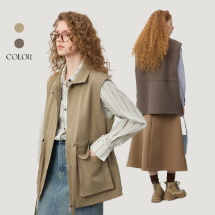 小众设计休闲马夹秋冬新款 马甲女百搭款 外套 BURP工装 FULL