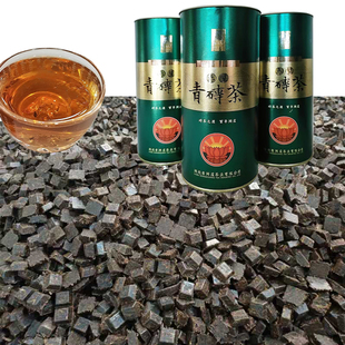 内蒙熬奶茶专用赤壁青砖茶500g桶装颗粒罐装茶砖湖北黑茶方便沱茶