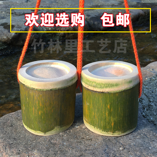 竹高跷成人儿童竹筒踩高跷翘幼儿园亲子教学感统训练器材玩具 包邮