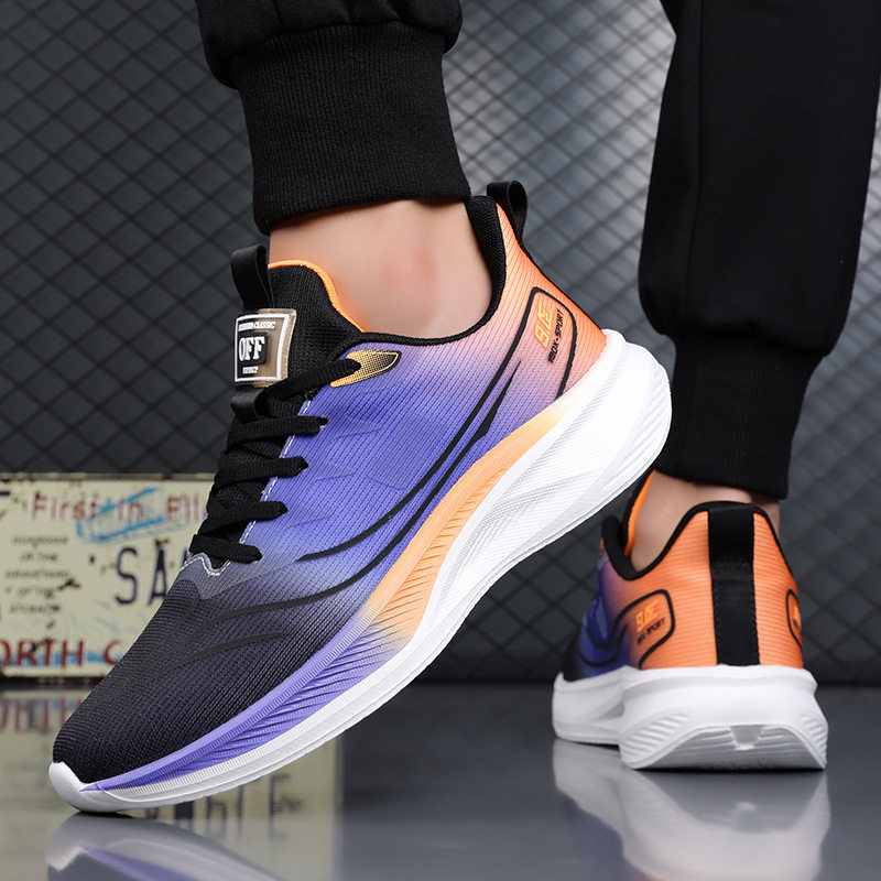 春季新款透气运动鞋青少年百搭超轻跑步鞋防滑耐磨软底休闲鞋男鞋