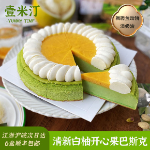 早春推荐 壹米汀清新白柚开心果巴斯克冷冻慕斯蛋糕咖啡厅商用