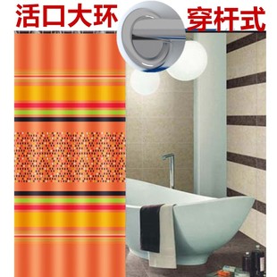 外贸出口轻薄速干涤纶布窗帘门帘隔断帘穿杆大环衣帽间帘子绿树叶