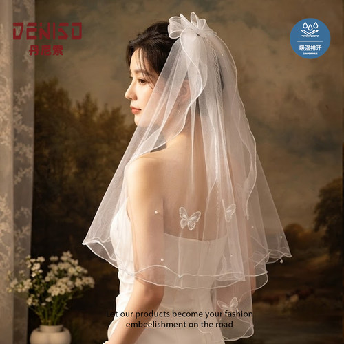 DENISO求婚领证领证头纱新娘白