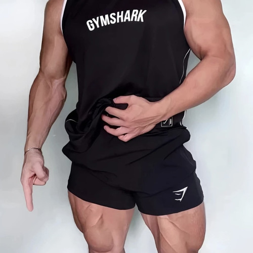 GYMSHARK TECH速干夏季健身短裤男宽松透气跑步运动训练五分裤