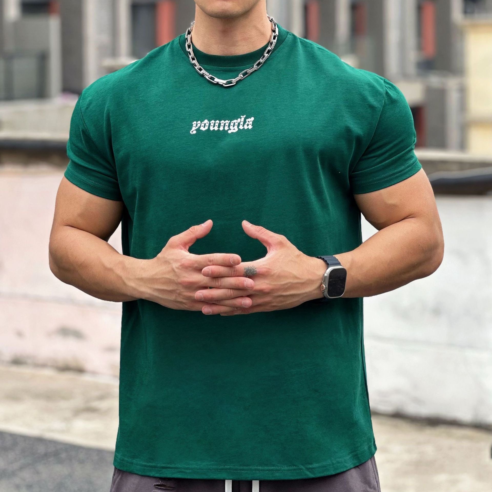 夏季新款肌肉宽松健身短袖男士篮球秋跑步训练棉质运动T恤圆领,男装,T恤,淘宝优惠券,粉丝福利购,淘宝优惠卷