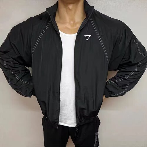 天花板!GYMSHARK TRACK 男子运动美式休闲短宽松阔版梭织夹克外套