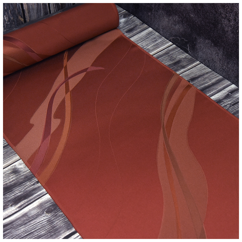 日本进口中古棕红反物荷包布料