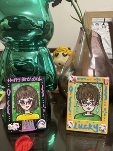 手绘冰箱贴定制情侣闺蜜小朋友员工生日礼物卡通动漫肖像人生画像