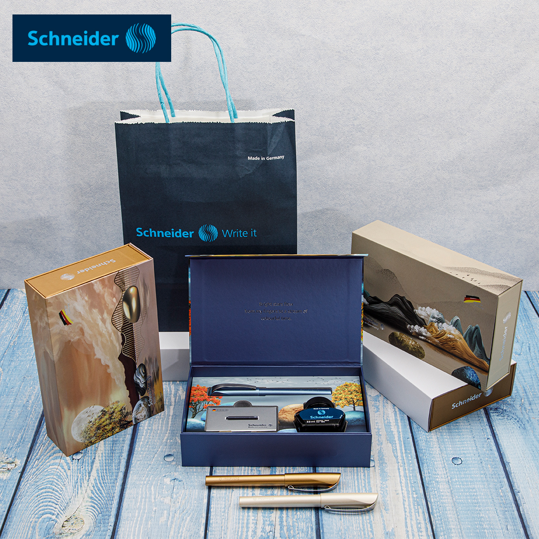 新品 德国进口施耐德schneider钢笔克里普斯缤纷成人钢笔墨水礼盒