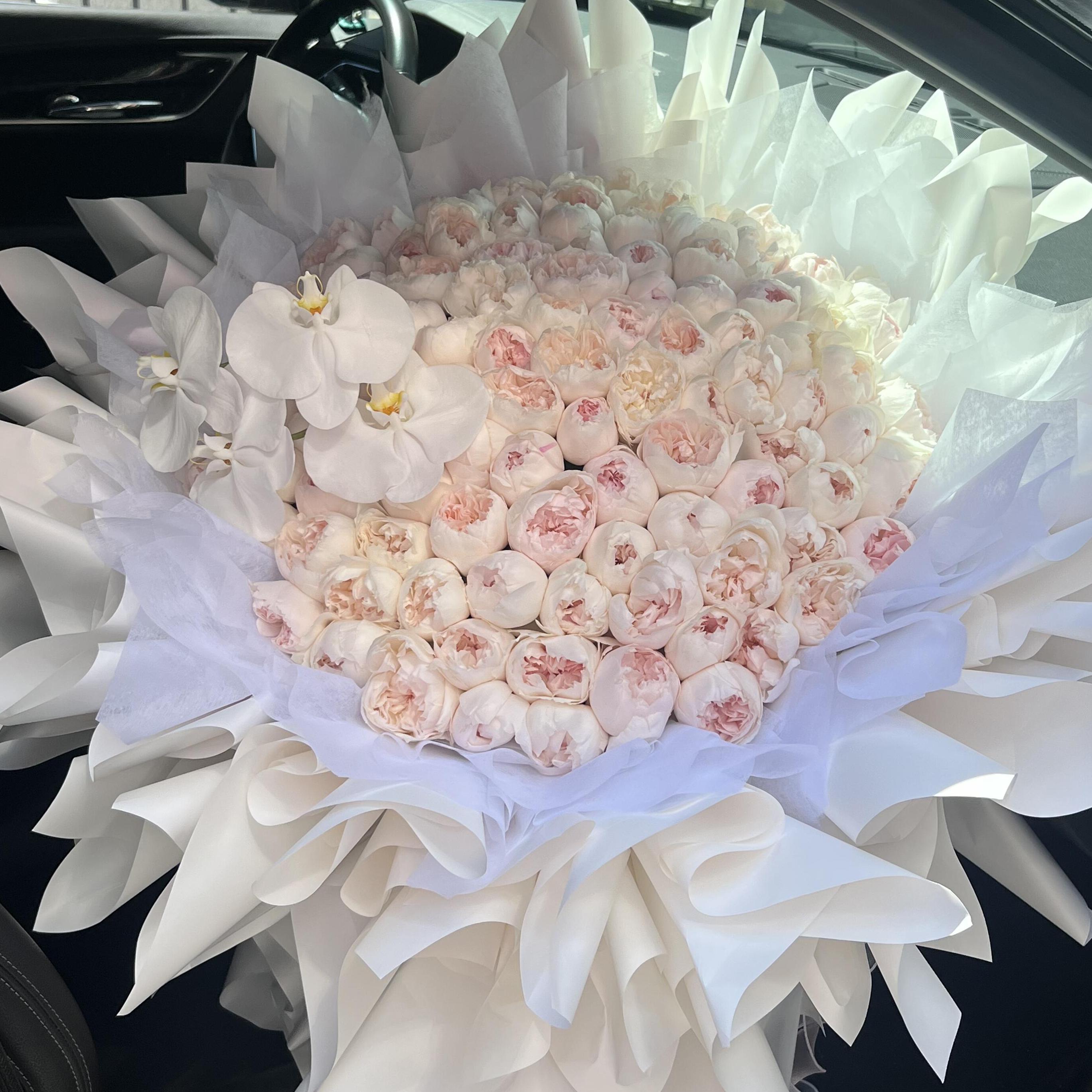 中秋季鲜花芍药鲜花花束同城配送