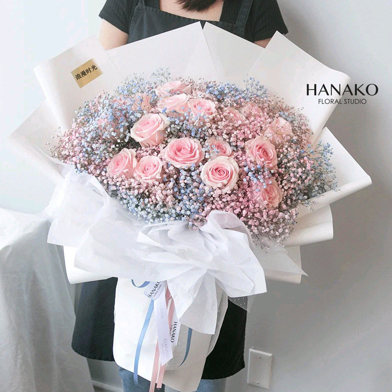 超大进口满天星同城速递爱人女友闺蜜生日表白鲜花干花束全国配送