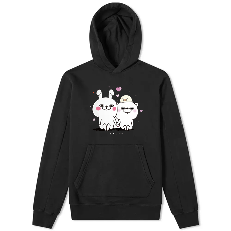 日本动漫YOSISTAMP兔熊二次元长袖男女款连帽卫衣