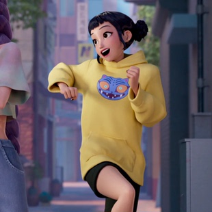 猎魔女团动漫卡通美式 Demon POP 高街男女宽松连帽卫衣 Hunters