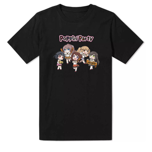 夏季BanG Dream户山香澄 花园妙 牛込里美 角色动漫周边短袖T恤