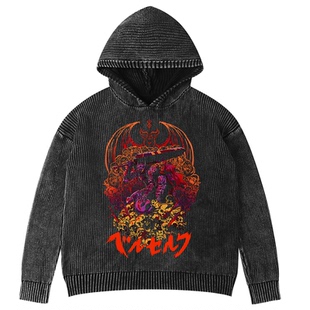 2025新款式Berserk Guts剑风传奇格斯保暖针织衫水洗连做旧帽毛衣