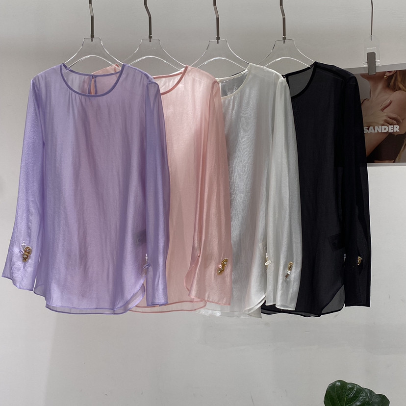 26年早春！设计感飘逸垂坠感长袖小衫（含45%真丝）