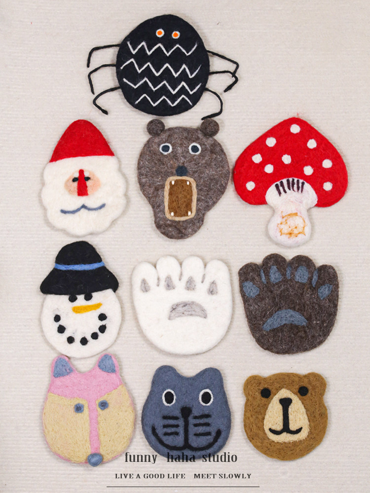 ins手工羊毛毡杯垫茶垫子可爱动物餐垫隔热垫呆萌摆件拍照道具,节庆用品/礼品,文化创意杯垫/餐垫,淘宝优惠券,粉丝福利购,淘宝优惠卷