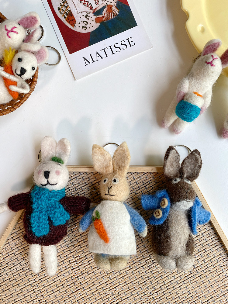 可爱有趣兔子羊毛毡挂件汽车钥匙扣挂件动漫卡通挂件网红包包挂饰,服饰配件/皮带/帽子/围巾,包挂件,淘宝优惠券,粉丝福利购,淘宝优惠卷