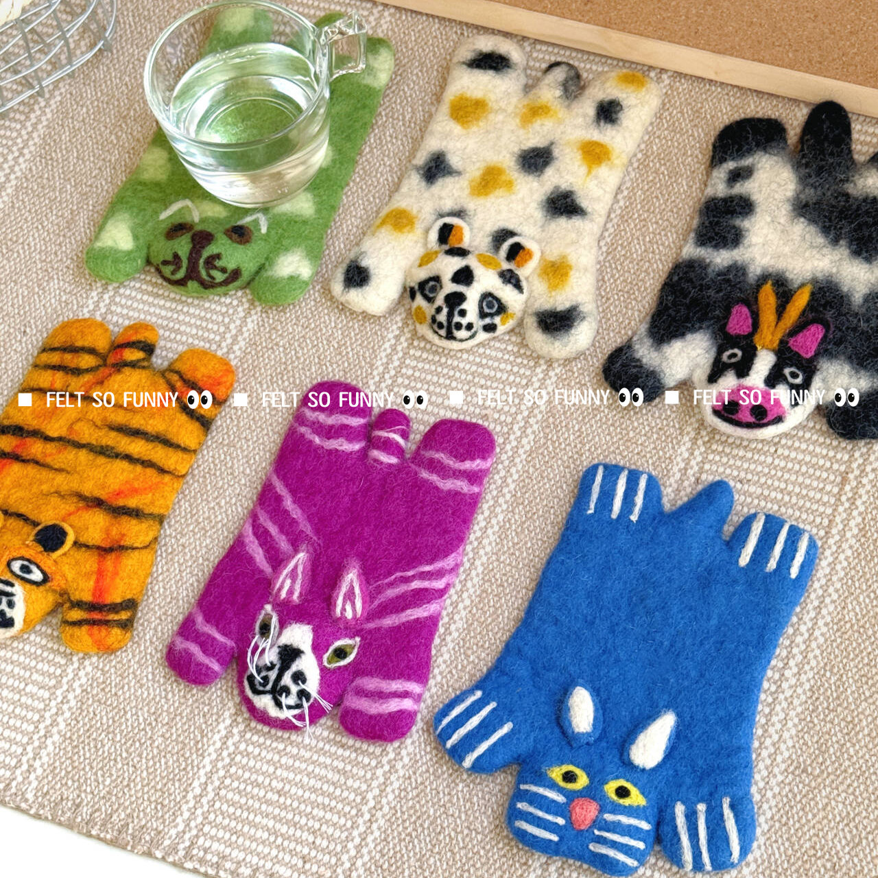 韩系羊毛毡杯垫咖啡水杯垫创意可爱吸水茶杯垫隔热防烫桌面ins风,居家布艺,杯垫,淘宝优惠券,粉丝福利购,淘宝优惠卷