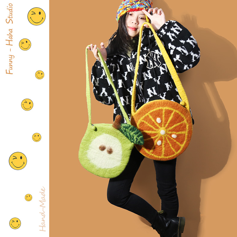 梨子包毛毡清爽心情好