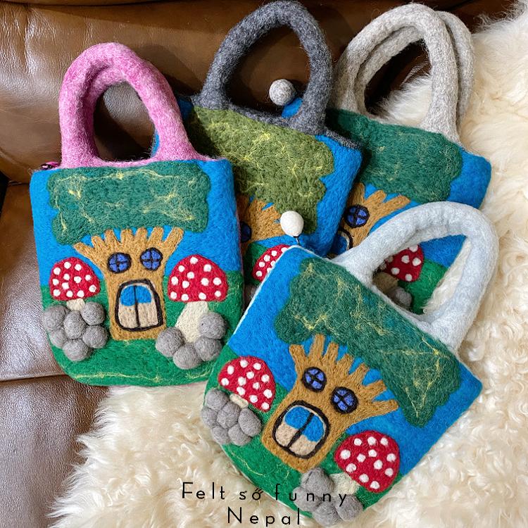 尼泊尔手工羊毛毡手提