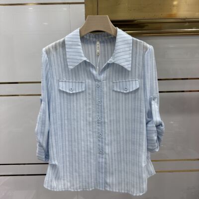 金泰妮JTN99A13专柜正品新款春夏季女装翻领妈妈装打底衬衫上衣13
