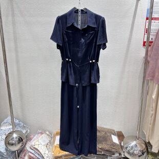 鑫依秀2606专柜正品新款夏季女装时尚翻领短袖+裤子两件套妈妈装