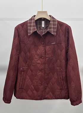 25815专柜正品新款秋季女装时尚大码妈妈装打底夹克衫短外套女15