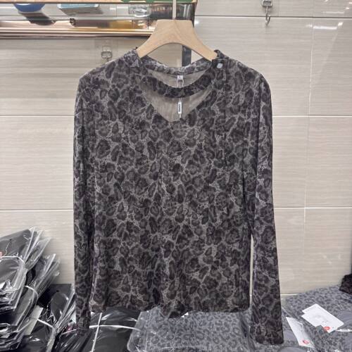 SXMR26-B15专柜正品新款秋季女装弹力网纱蕾丝袖妈妈装打底上衣15