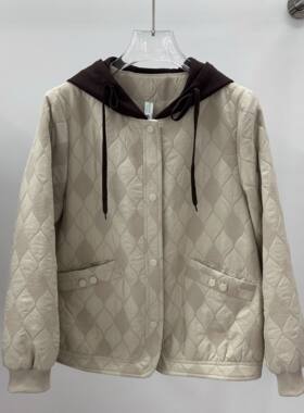 金卡丹25B-09专柜正品新款秋季女装时尚连帽显瘦夹克衫短外套女AA