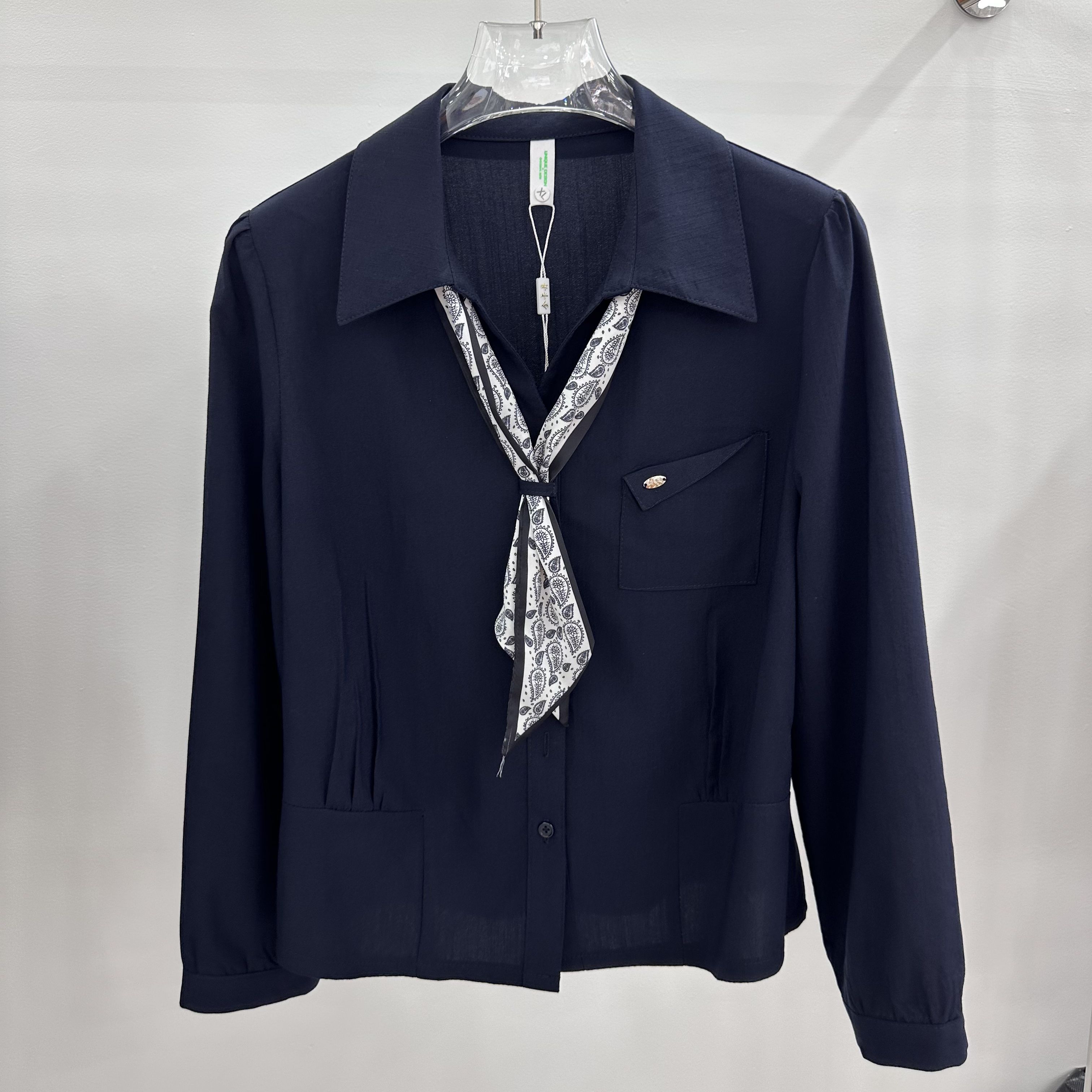 金卡丹25B-08专柜正品新款秋季女装时尚翻领宽松休闲遮肚显瘦上衣