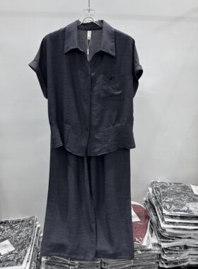 26A908专柜正品新款夏季女装时尚短袖上衣+裤子两件套妈妈装女AA