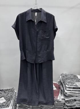26A908专柜新款夏季女装时尚短袖上衣+裤子两件套妈妈装女AA