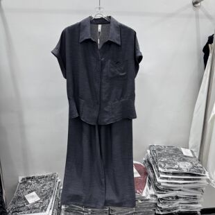 26A908专柜正品新款夏季女装时尚短袖上衣+裤子两件套妈妈装女08