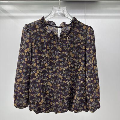 鑫远傲88B-06专柜正品新款秋季女装时尚花色大妈妈妈装雪纺衫上衣