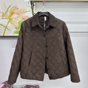 24-816专柜正品新款冬季女装时尚翻领小个子修身显瘦短外套棉衣16