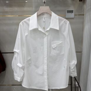 春季 新款 CT2616专柜正品 上衣 时尚 翻领宽松休闲衬衫 女装 丽诗信LSX