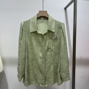 女装 时尚 打底雪纺衫 新款 上衣 妈妈装 春季 大码 606专柜正品 长袖