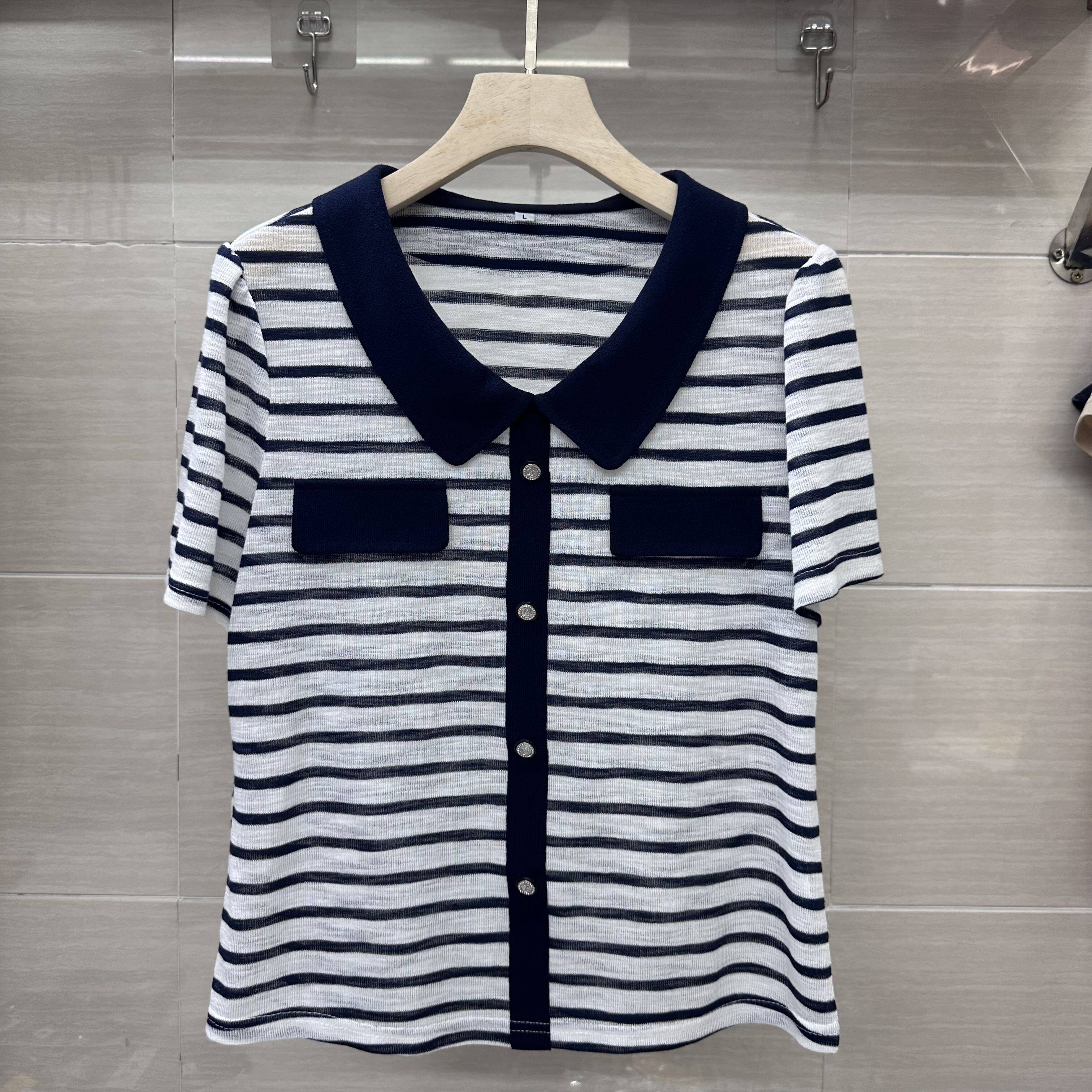 SXMR26-A18专柜正品新款夏季女装时尚条纹短袖妈妈装T恤上衣女18