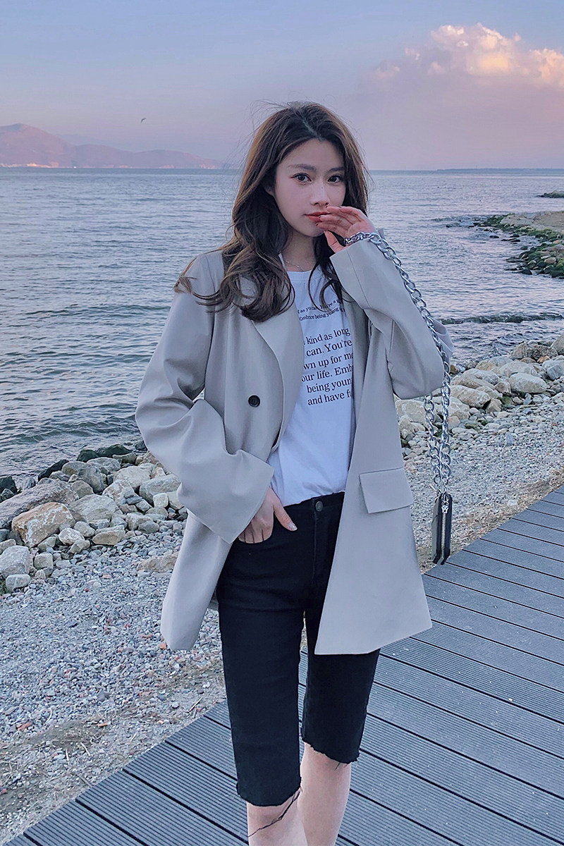 档口现货2021新款特色后背拉链两色西装266-6621-P110K168,女装西装,浙宝266